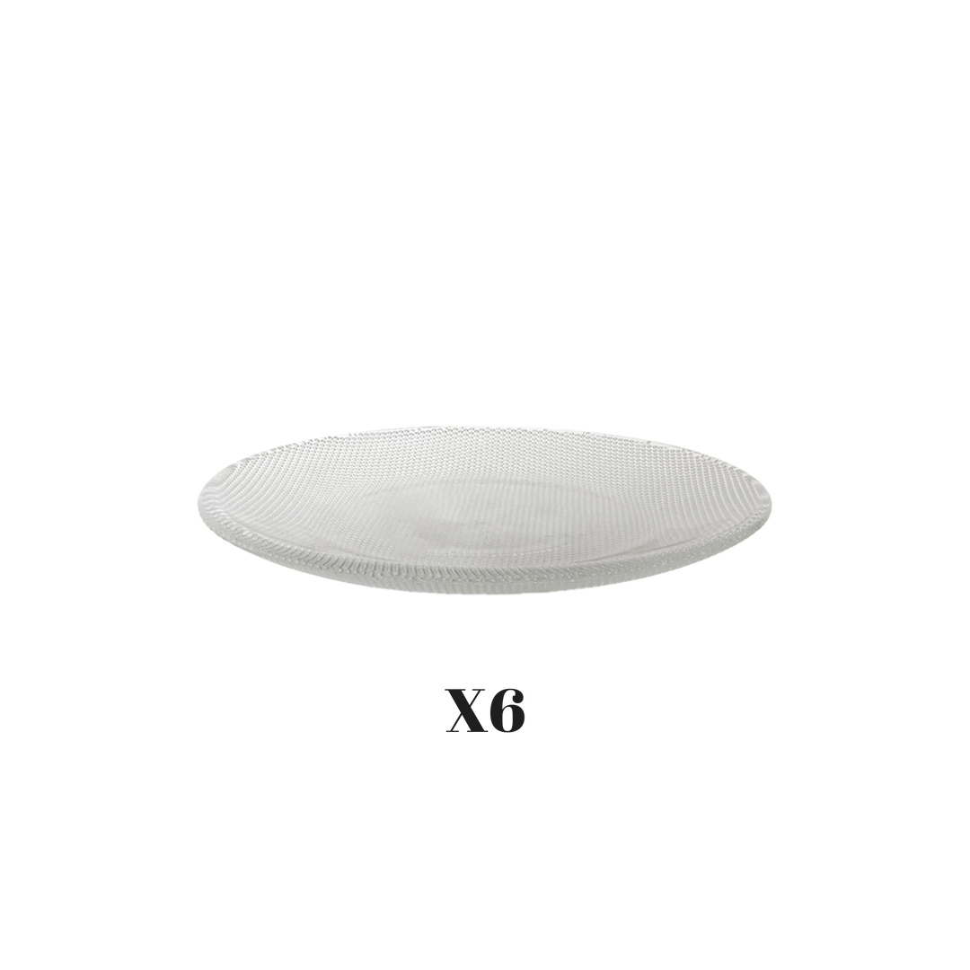 Set 6 plats 25cm + Set 6 plats 20cm + Set 6 plats 15cm en verre