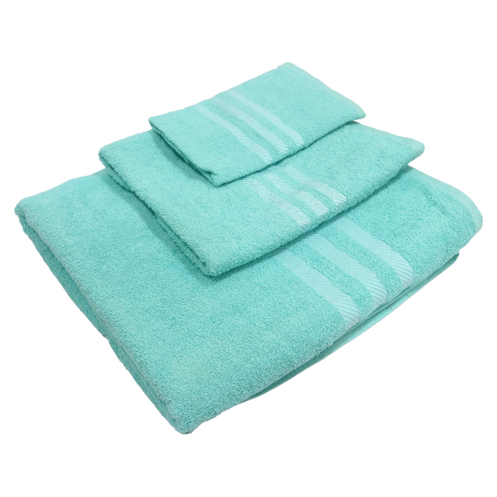 Set 3 serviettes de bain en coton 50cm + 80cm + 150cm