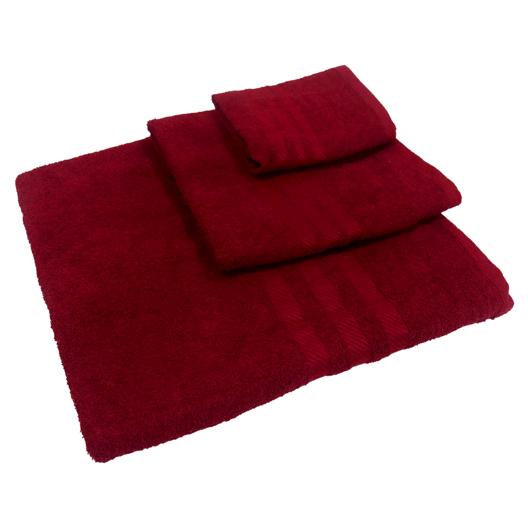 Set 3 serviettes de bain en coton 50cm + 80cm + 150cm