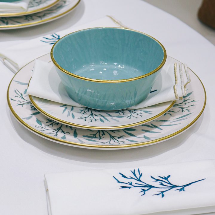 Nappe de table 180cm + 12 serviettes 38cm