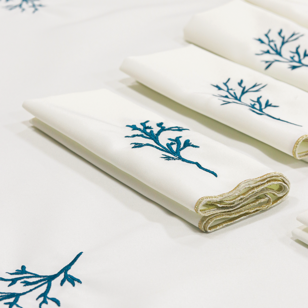 Nappe de table 180cm + 12 serviettes 38cm