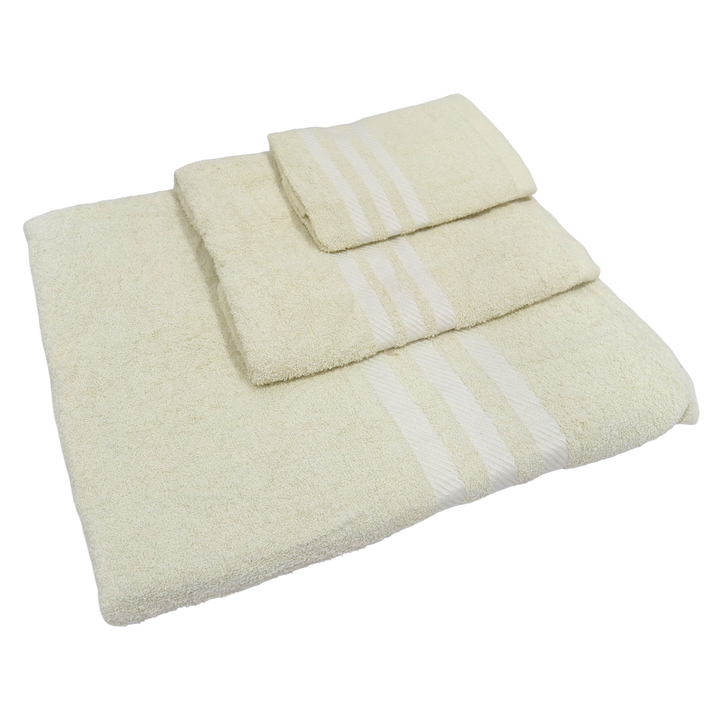 Set 3 serviettes de bain en coton 50cm + 80cm + 150cm
