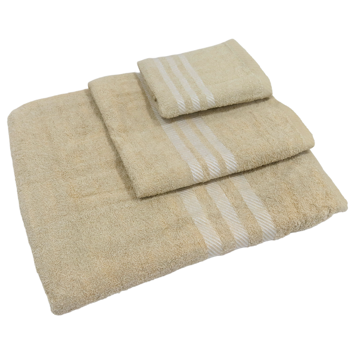 Set 3 serviettes de bain en coton 50cm + 80cm + 150cm