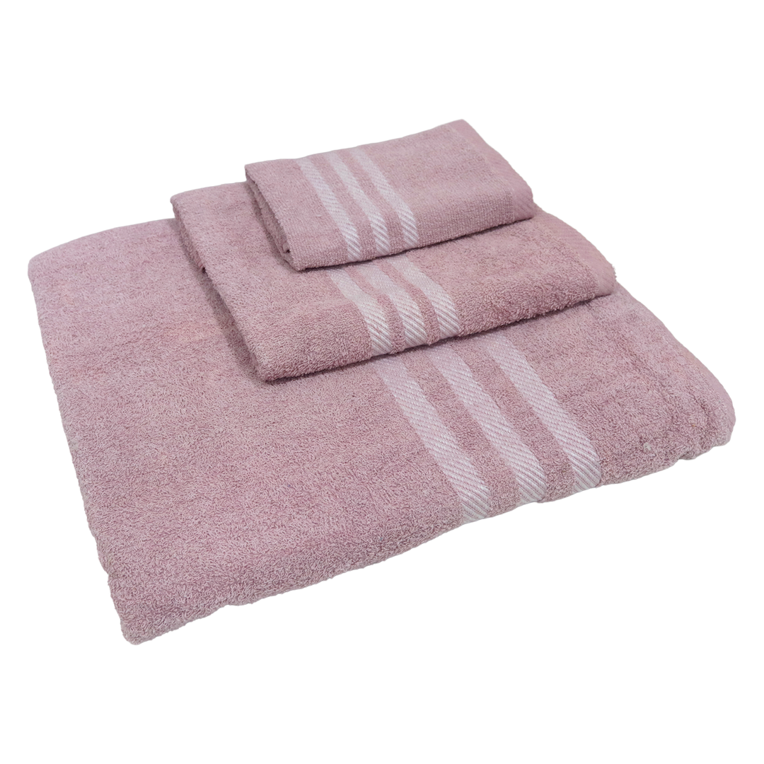 Set 3 serviettes de bain en coton 50cm + 80cm + 150cm