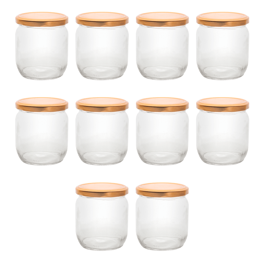 Set 10 pots en verre 425ML - Saga Cuisine