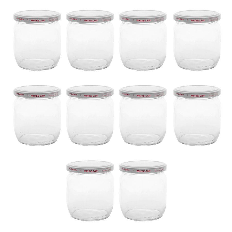 Set 10 pots en verre 425ML - Saga Cuisine