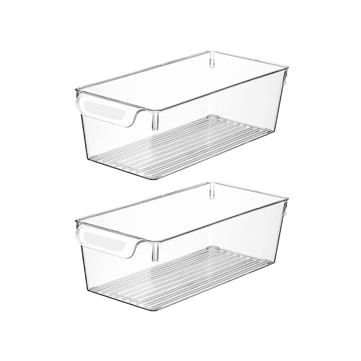 Set 2 bacs rangement réfrigérateur 30x14,50x10cm - Saga Cuisine