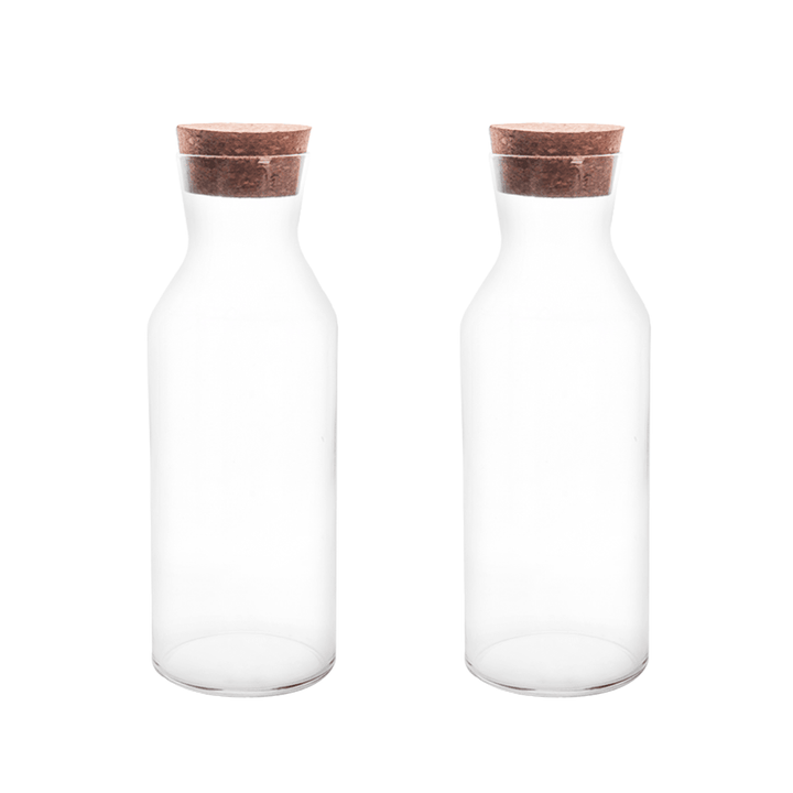 Set 2 bouteilles à jus en verre 1,20L - Saga Cuisine