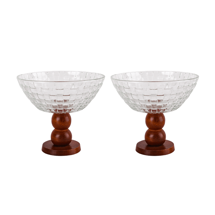 Set 2 coupelles en verres 15cm - Saga Cuisine