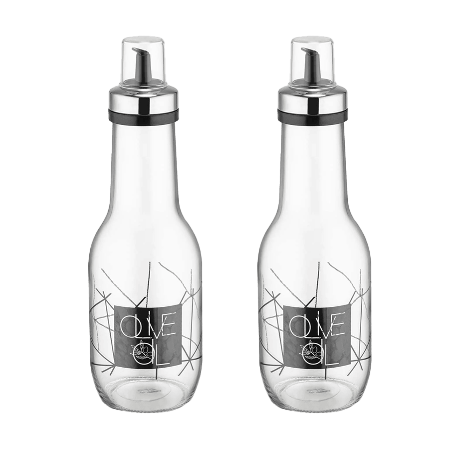 Set 2 huiliers en verre 1L - Saga Cuisine