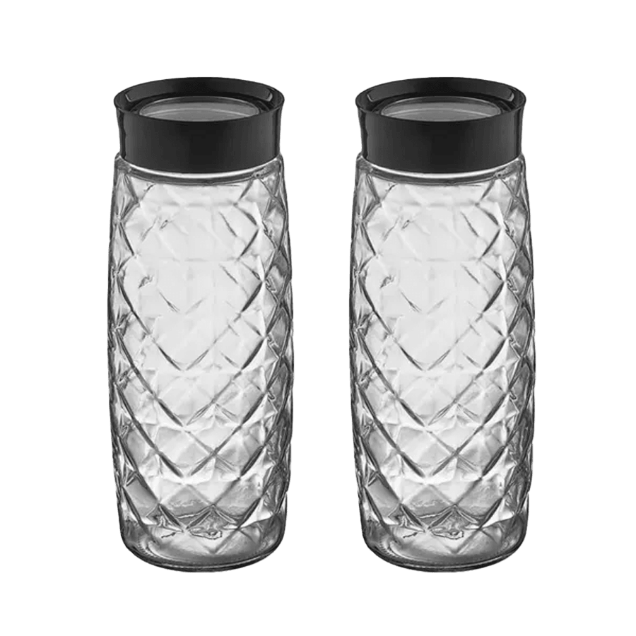 Set 2 jarres en verre 1600ML - Saga Cuisine