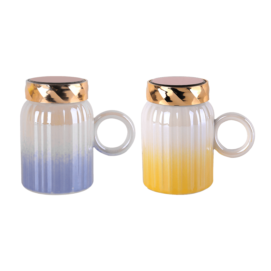 Set 2 mugs avec couvercle 420ML - Saga Cuisine