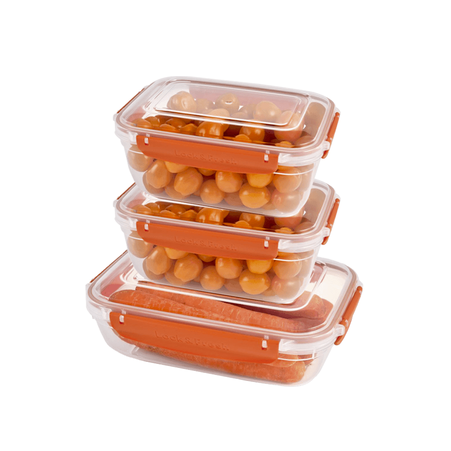 Set 3 boîtes stockage 2x2300ML + 1x2725ML - Saga Cuisine