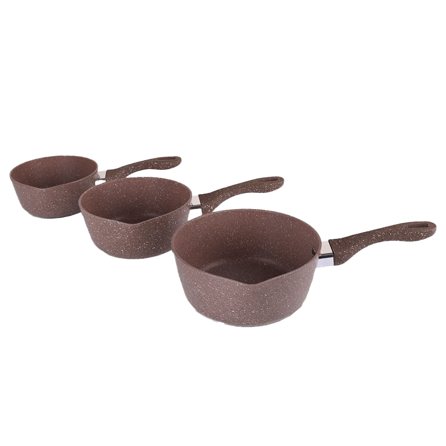 Set 3 casseroles granite 16+18+20cm - Saga Cuisine