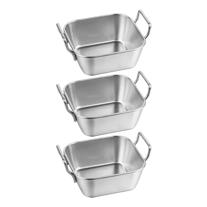 Set 3 cassolettes argentées en métal 10,50cm - Saga Cuisine