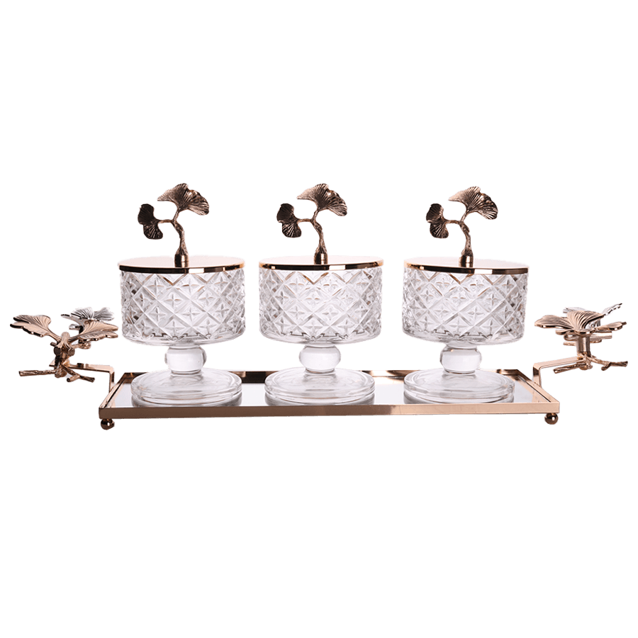 Set 3 coupelles avec plateau - Saga Cuisine