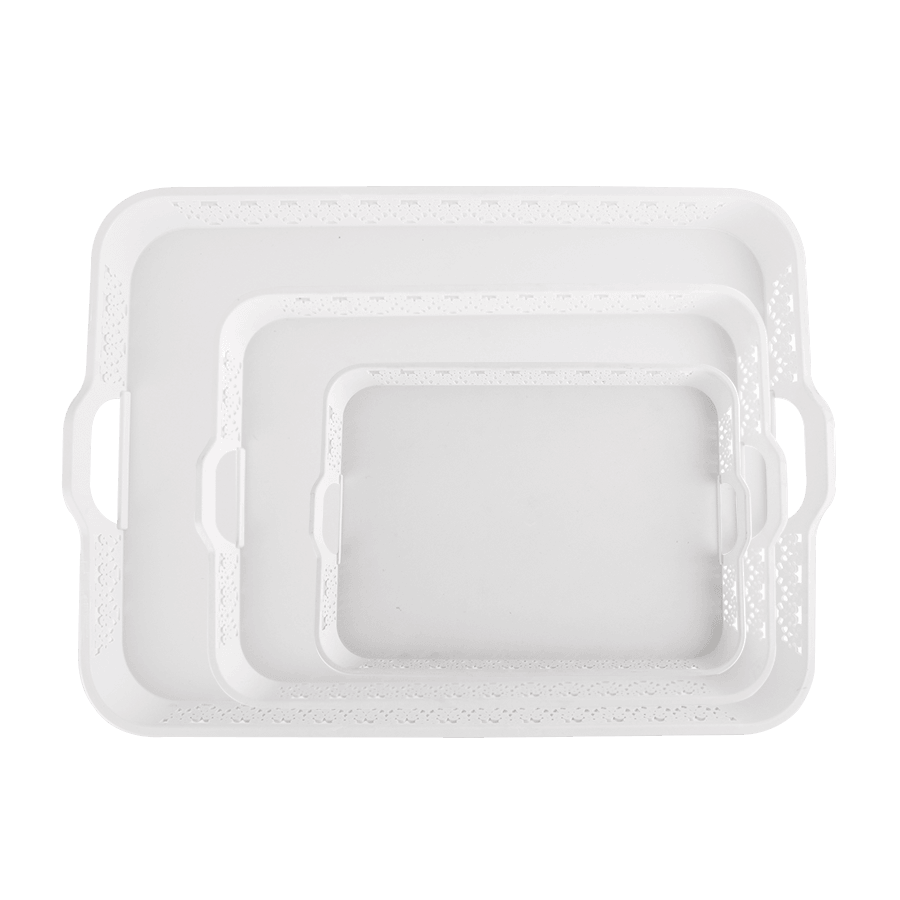 Set 3 plateaux en plastique - Saga Cuisine