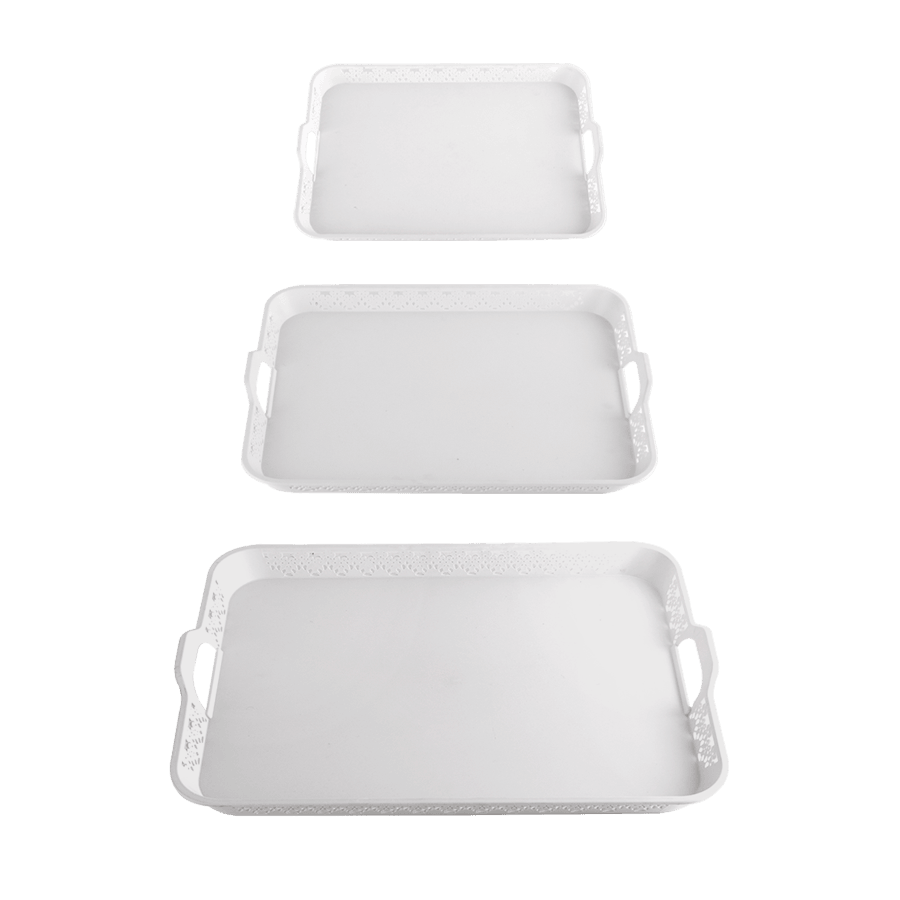 Set 3 plateaux en plastique - Saga Cuisine