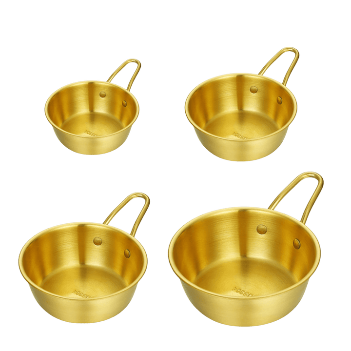 Set 4 cassolettes dorées 10,50cm+12cm+13cm+14cm - Saga Cuisine