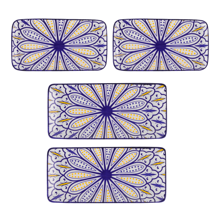 Set 4 plats rectangulaires 2x20,50 + 2x25cm - Saga Cuisine