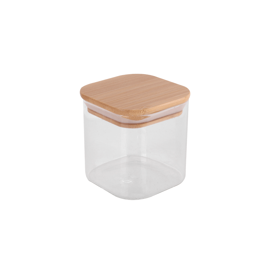 Set 6 bocaux carrés en verre 9x8cm - Saga Cuisine