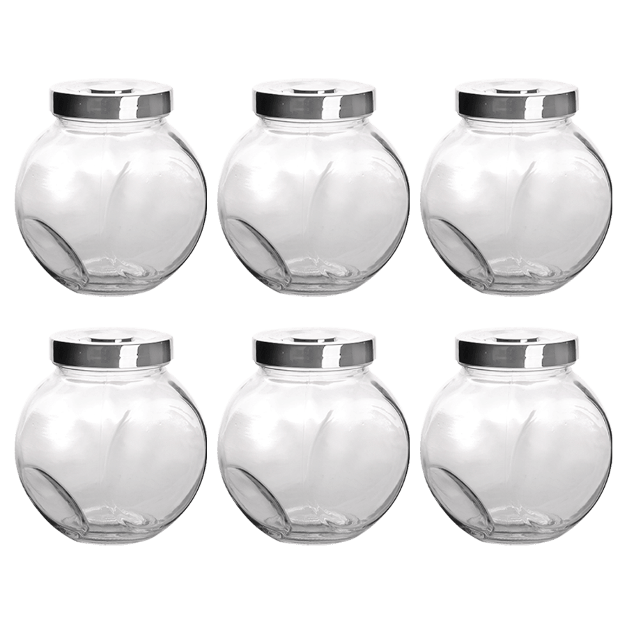 Set 6 jarres en verre 750ml - Saga Cuisine