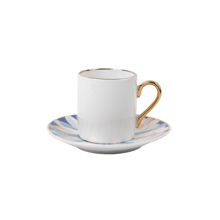 Set 6 tasses 5,50cm et sous tasses 11cm - Saga Cuisine