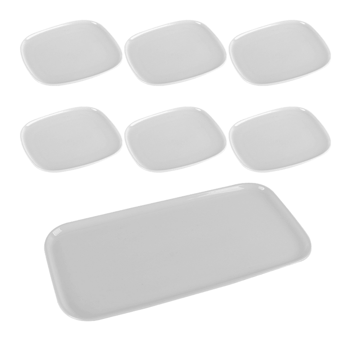 Set 7 plats rectangulaire 37x18,50cm et 17,50x14cm - Saga Cuisine