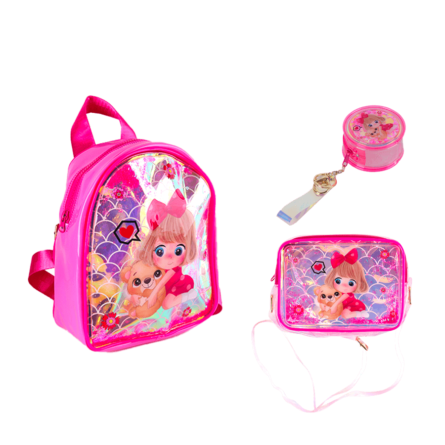 Set cartable + sac à main + porte monnaie et clés kids - Saga Cuisine