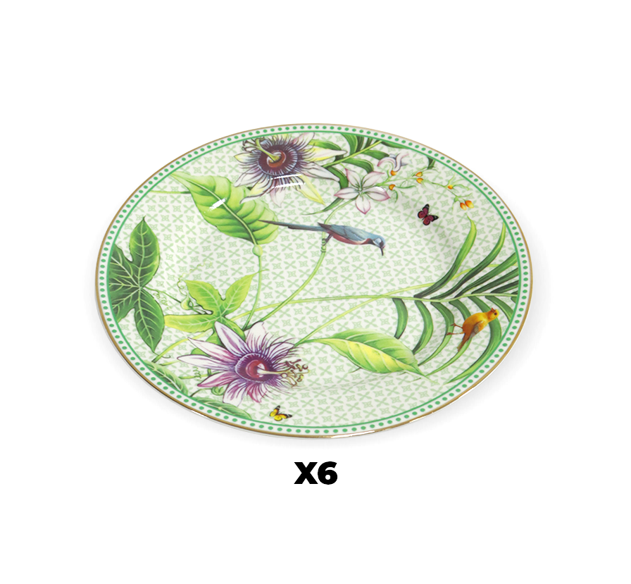 Set 6 Assiettes 19cm Colibri