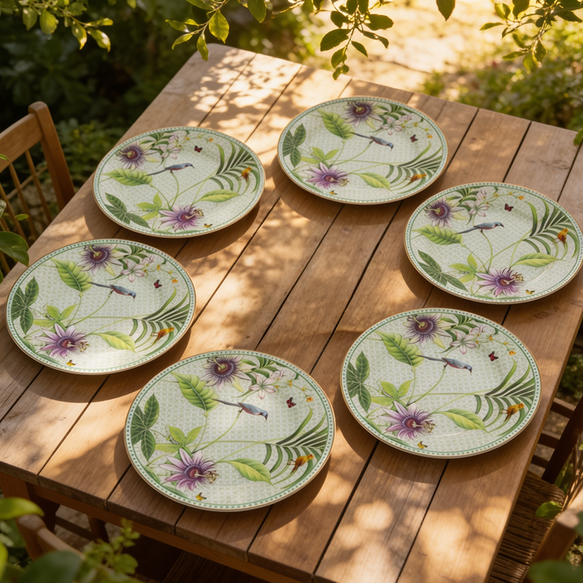 Set 6 Assiettes 19cm Colibri