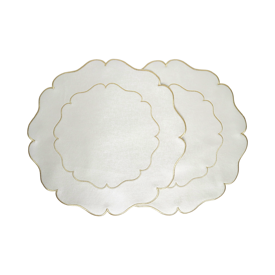 2 sets de table en simili cuir 39cm