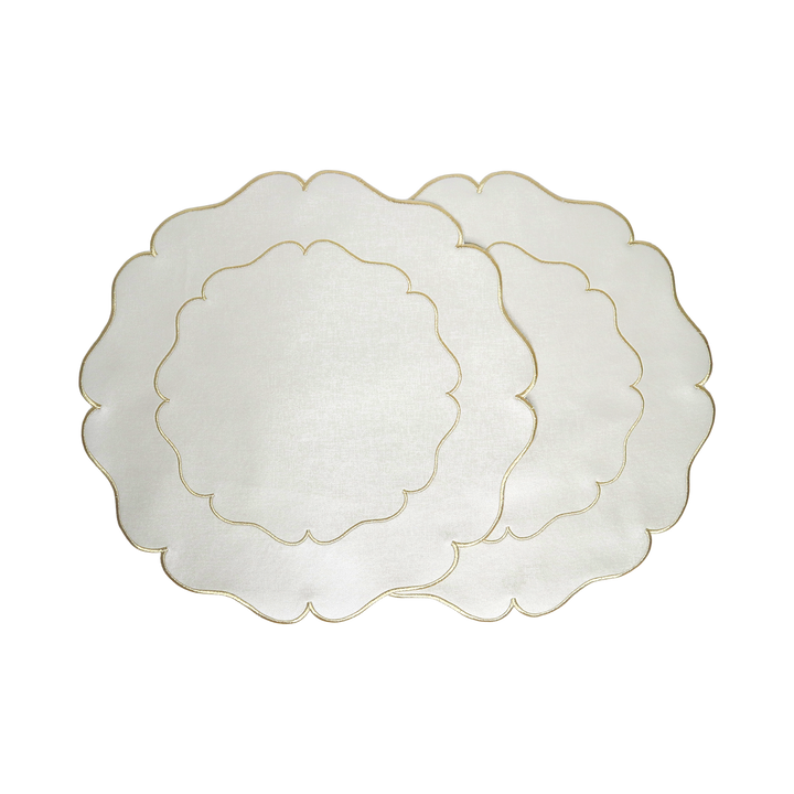 2 sets de table en simili cuir 39cm