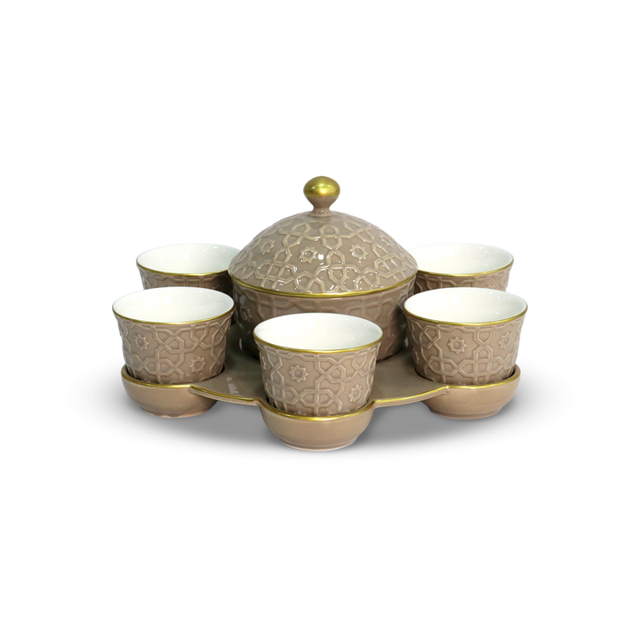 Service de table marron 31pcs