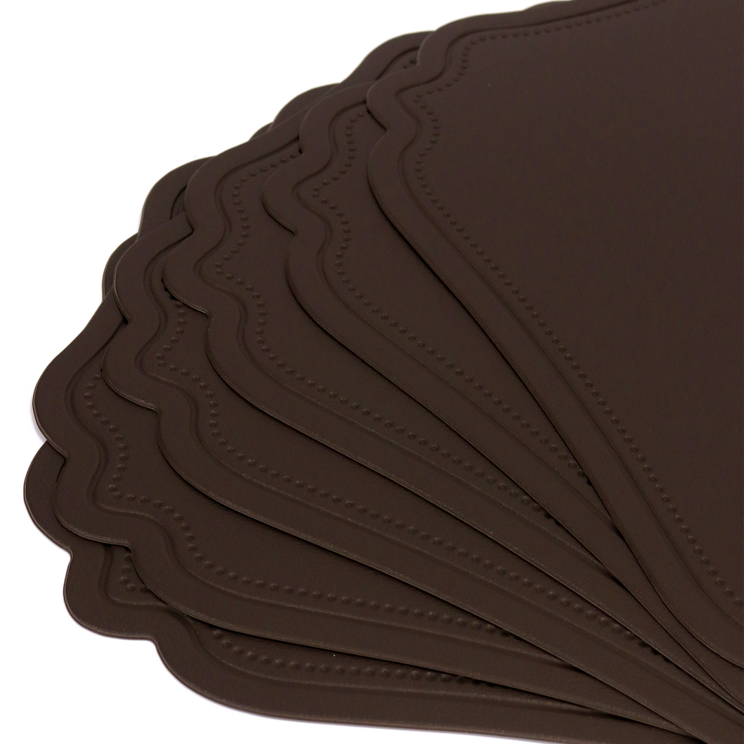 6 sets de table en simili cuir 45x29cm