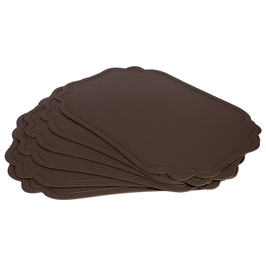 6 sets de table en simili cuir 45x29cm