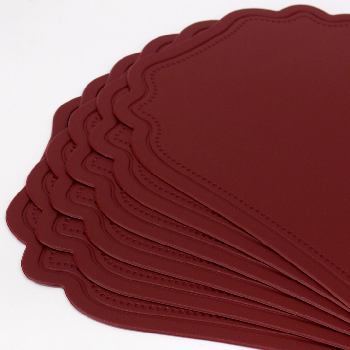 6 sets de table en simili cuir 45x29cm