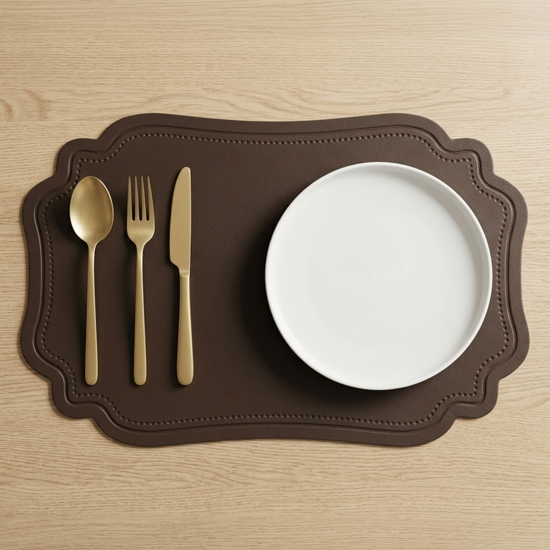 6 sets de table en simili cuir 45x29cm