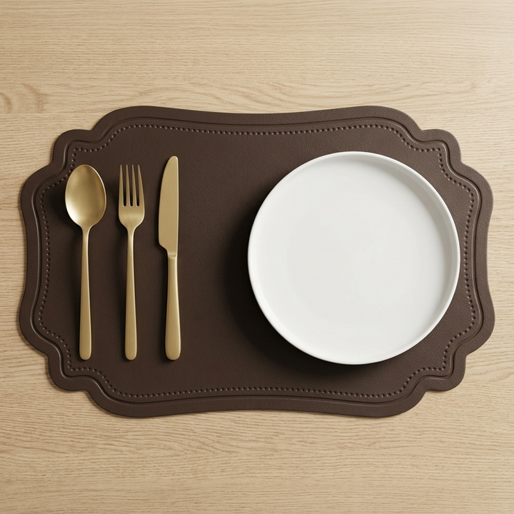 6 sets de table en simili cuir 45x29cm
