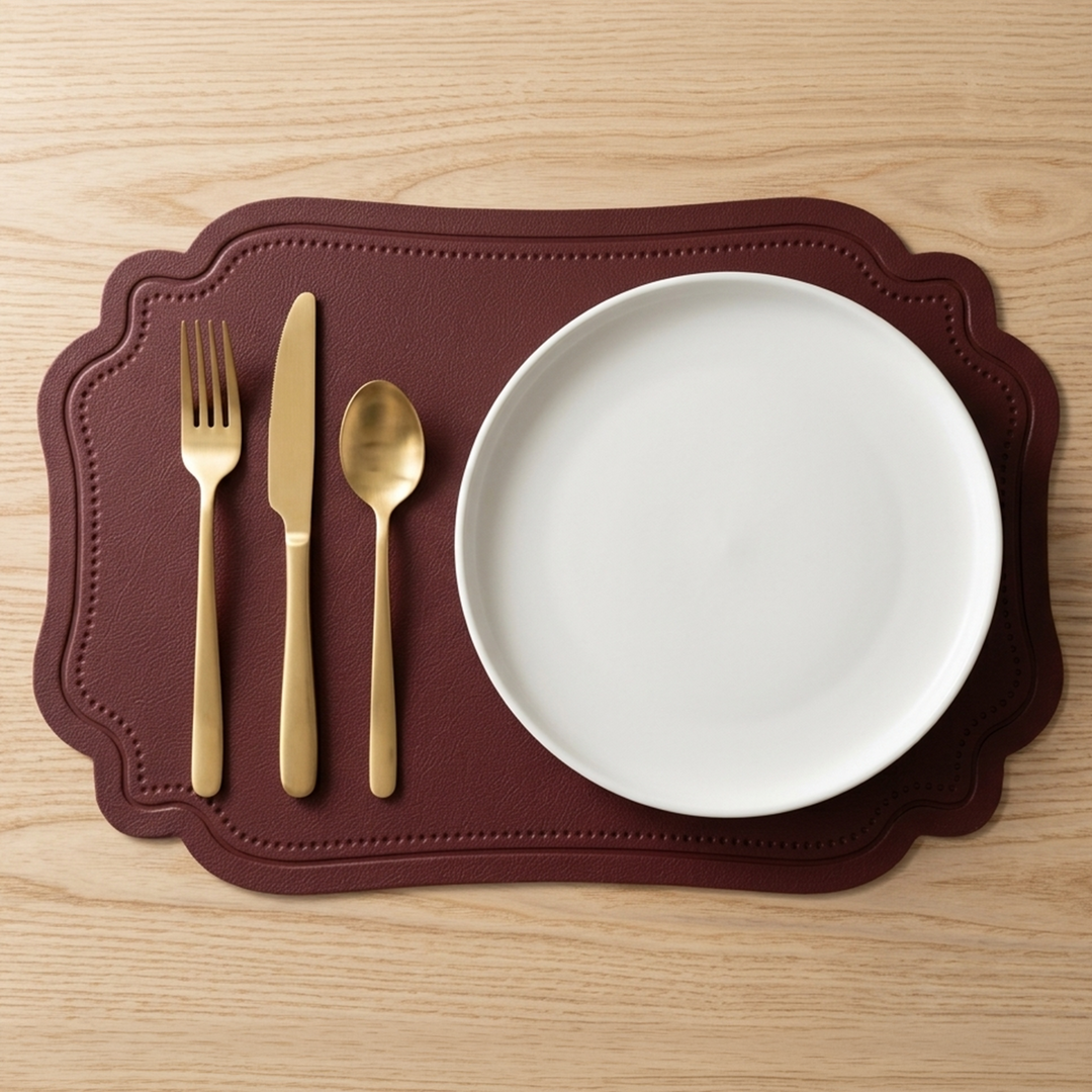 6 sets de table en simili cuir 45x29cm