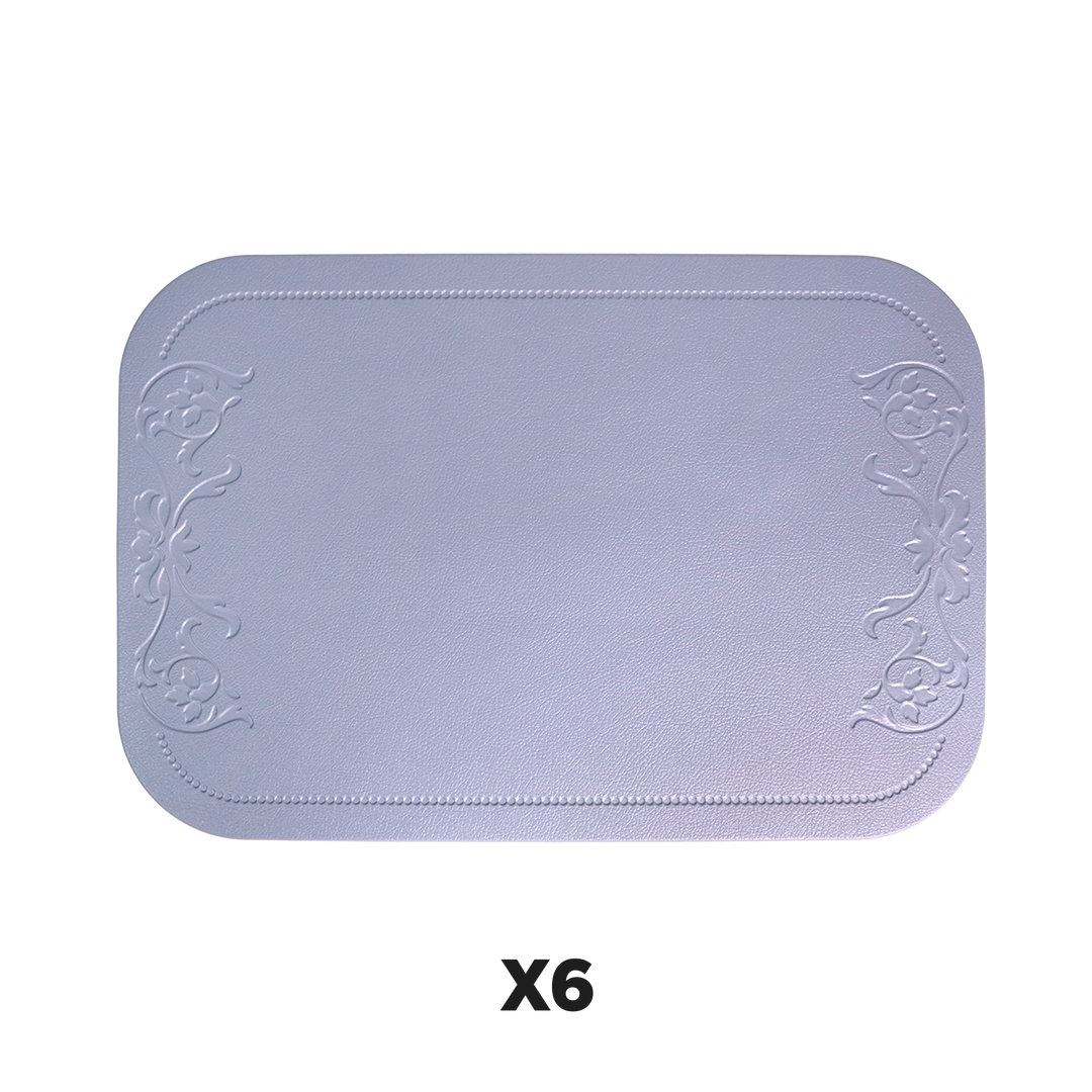 6 sets de table en simili cuir 44x30cm