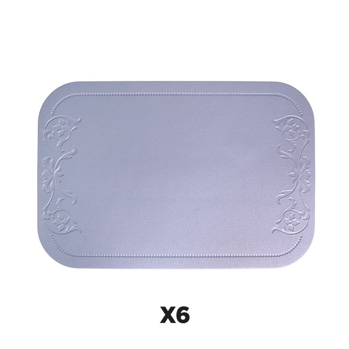6 sets de table en simili cuir 44x30cm