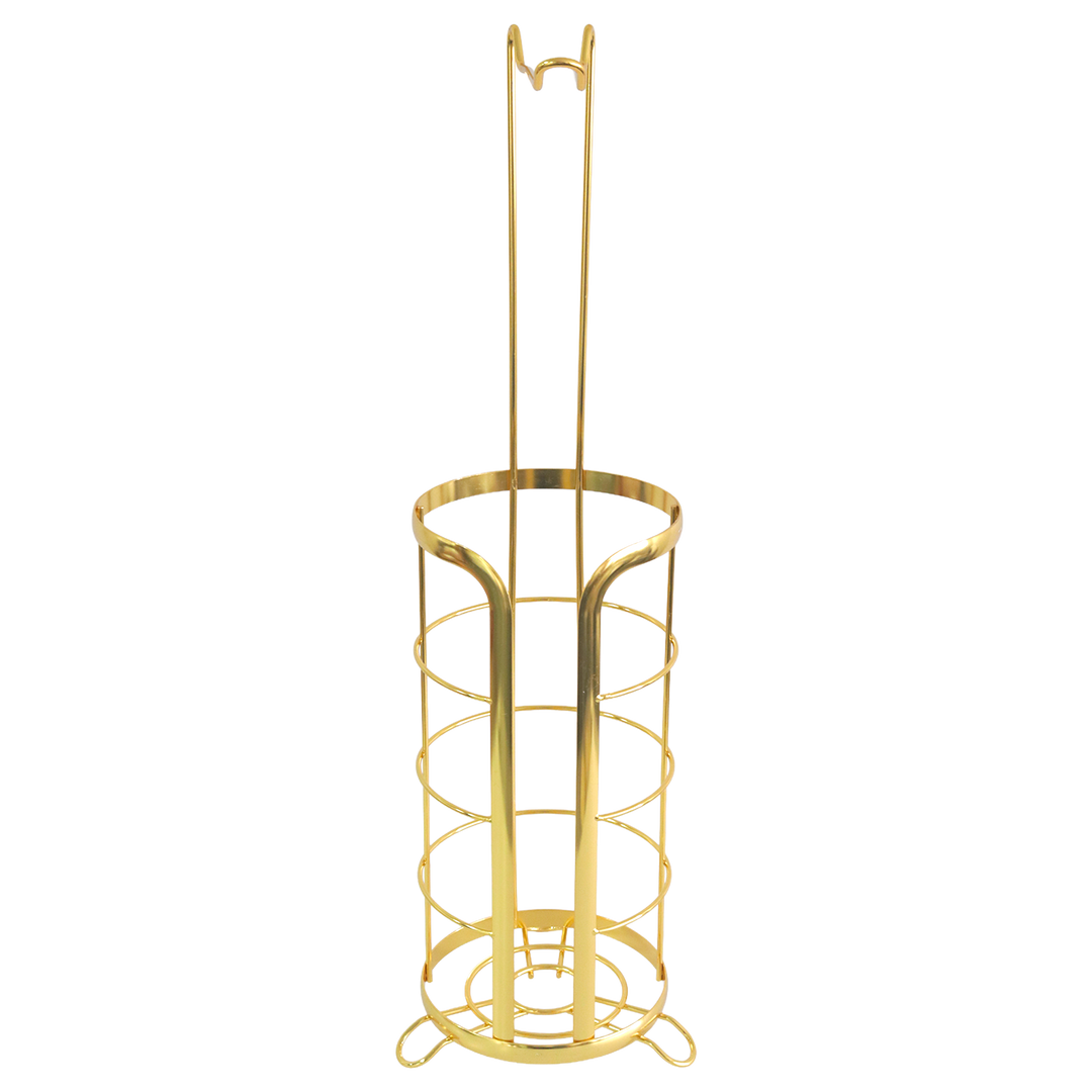 Porte papier toilette en métal doré 16x62cm