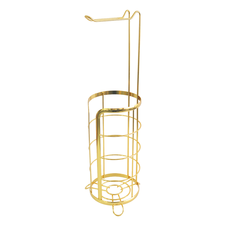 Porte papier toilette en métal doré 16x62cm