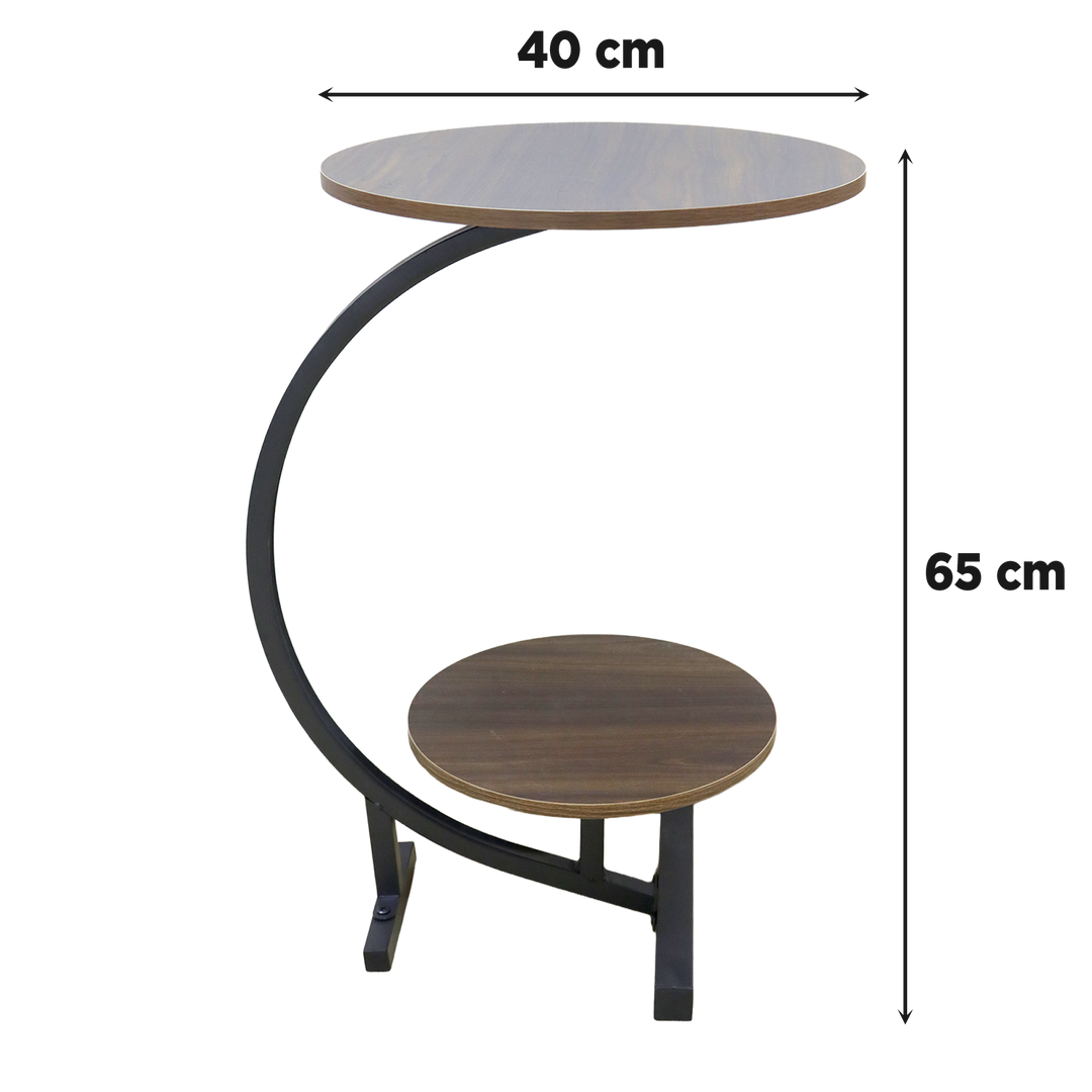 Table d'appoint 2 niveaux en MDF 40x65cm