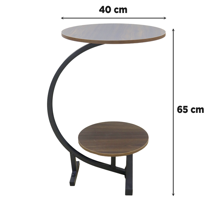 Table d'appoint 2 niveaux en MDF 40x65cm