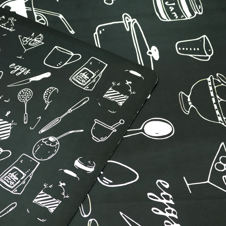 Set 2 tapis cuisine imperméable 180x60cm + 70x60cm