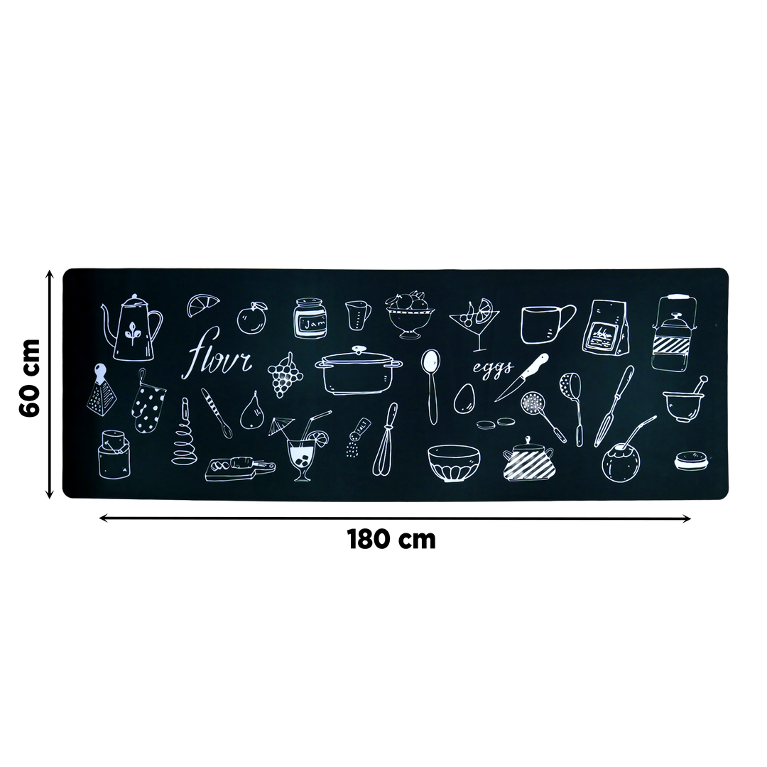 Set 2 tapis cuisine imperméable 180x60cm + 70x60cm