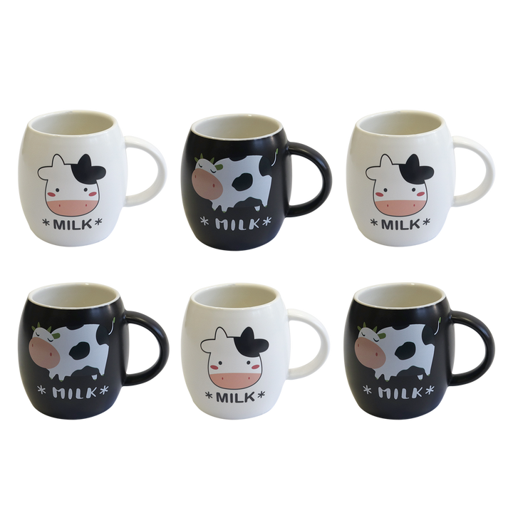 6 tasses à café motif vache 6x5,50cm