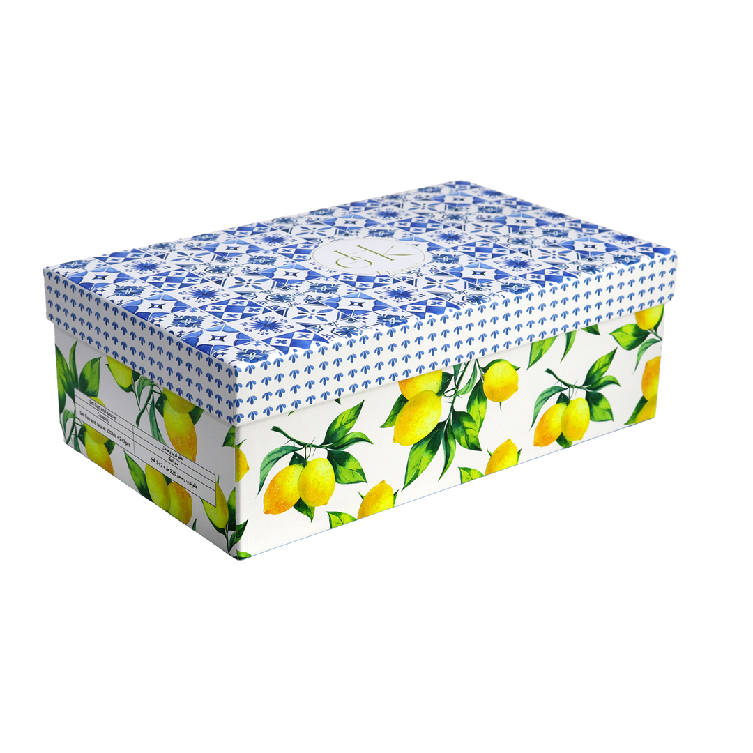 Set 2 tasses 6cm + 2 sous tasses 11cm Lemon